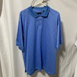 Wedge xl blue diamond pattern performance polo euc